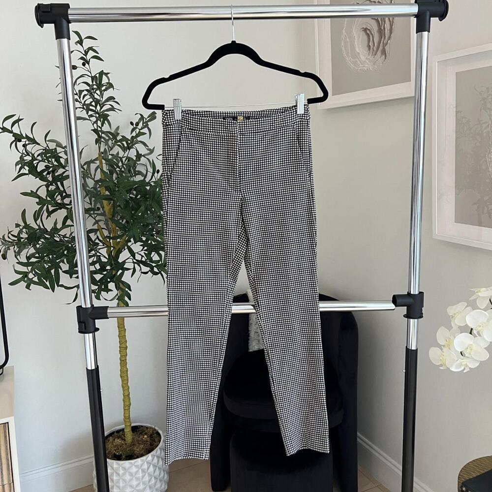 Gingham print trousers